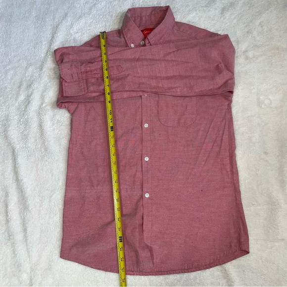 Supreme Red Gingam Long Sleeve Button Cuffes Button Front Shirt - Picture 9 of 9